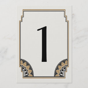 Art Deco Gold Posh Table Number 1