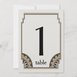 Art Deco Gold Posh Table Number 1