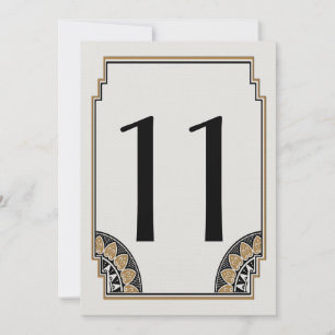 Art Deco Gold Posh Table Number 11