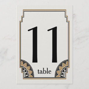 Art Deco Gold Posh Table Number 11
