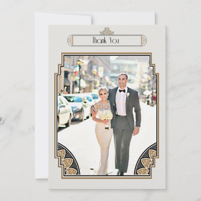 Art Deco Gold Posh Thank You (Front)
