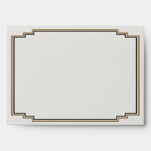 Art Deco Gold Posh Wedding Envelope