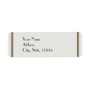 Art Deco Gold Posh Wedding Label
