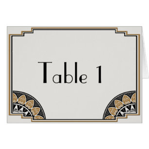 Art Deco Gold Posh Wedding Table Number