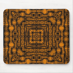 Art Deco Gold Retro Squares Abstract Art Mouse Mat