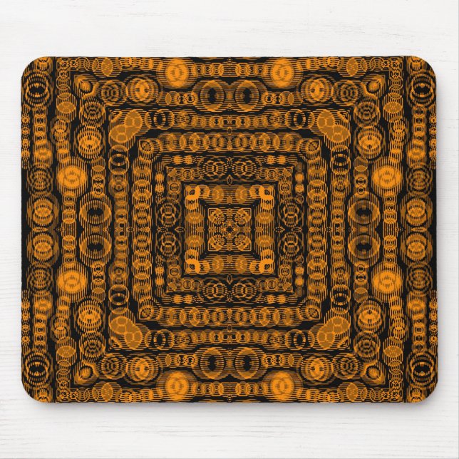 Art Deco Gold Retro Squares Abstract Art Mouse Mat (Front)