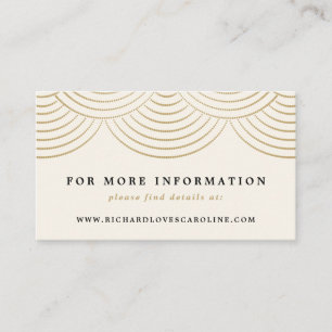 Art Deco Gold String Lights Website Enclosure Card