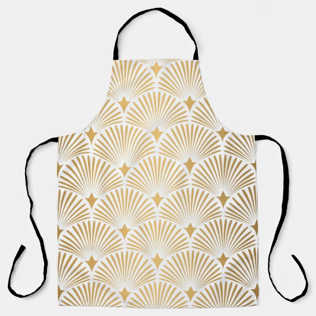 Art Deco: Gold-White Elegance. Apron (Front)