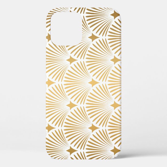 Art Deco: Gold-White Elegance. Case-Mate iPhone Case (Back)