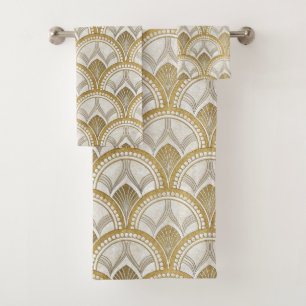 Art Deco Golden Arch Bath Towel Set