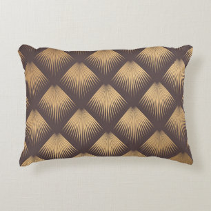 Art Deco Golden: Minimalistic Seamless Decorative Cushion