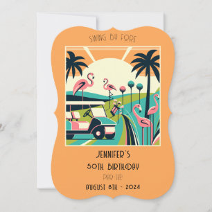 Art Deco Golf 50th Birthday Party Invitation