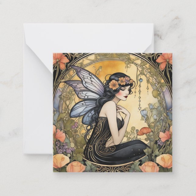 Art Deco Gothic Fairy Card (Front)