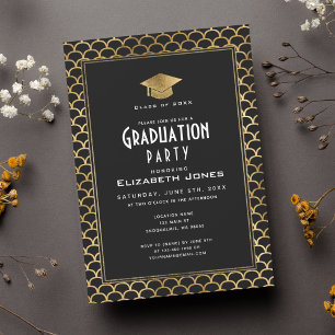 Art Deco Graduation Party Invitation
