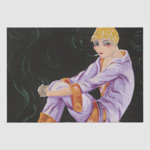 Art Deco Great Gatsby Flapper Art Artwork Tissue Paper