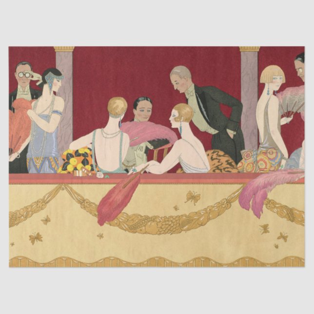 Art Deco Great Gatsby Flapper Art Artwork  Tissue Paper (Front)