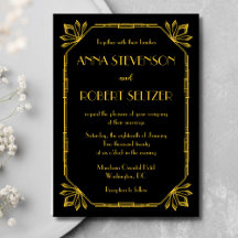 Art Deco Great Gatsby Invitations