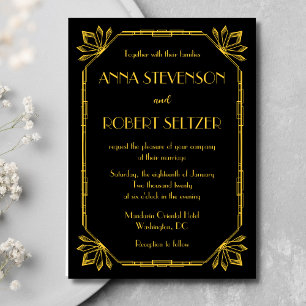 Art Deco Great Gatsby Invitations