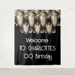 Art deco great gatsby style backdrop wall hanging tapestry