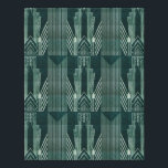 Art deco, Green,black, pattern,art nouveau,vintage Faux Canvas Print<br><div class="desc">Art deco,  Green, black,  pattern, art nouveau, vintage, chic, elegant, retro, trending, modern, </div>
