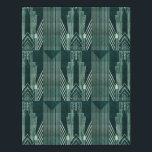 Art deco, Green,black, pattern,art nouveau,vintage Faux Canvas Print<br><div class="desc">Art deco,  Green, black,  pattern, art nouveau, vintage, chic, elegant, retro, trending, modern, </div>