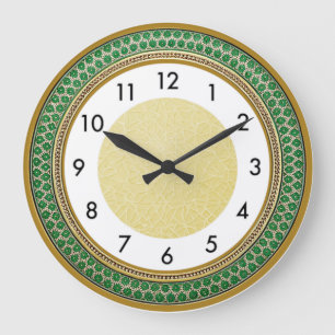 Art Deco Green Large Clock