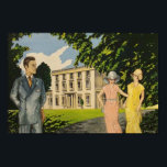 Art Deco Greenway House Poster<br><div class="desc">This stylish Agatha Christie inspired Art Deco poster was hand painted in acrylic by Emma Childs inspired from Agatha Christie's novel 'Towards Zero' featuring Neville Strange and his current and ex wife at Greenway House in Devon, described by Agatha Christie as the most beautiful place in the world, and she...</div>