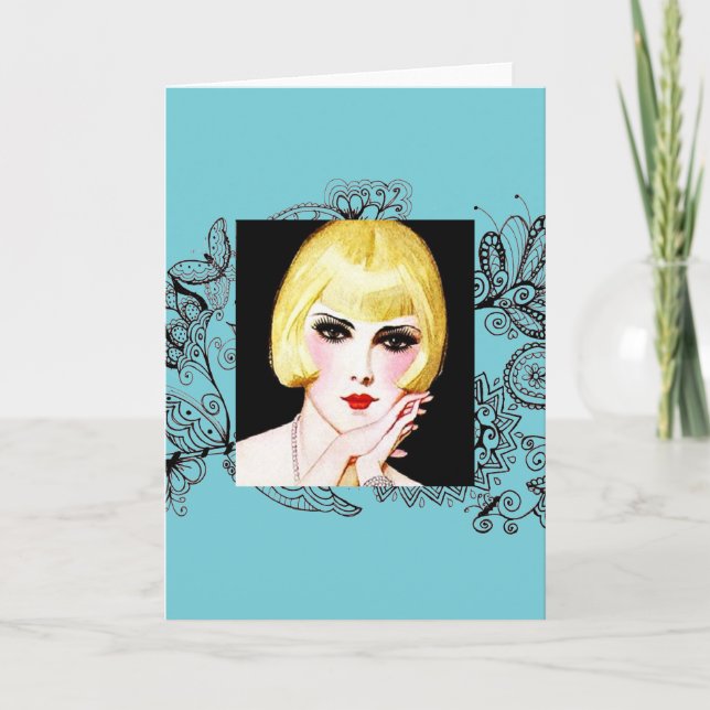 Art Deco Greeting Card Note Card (Front)