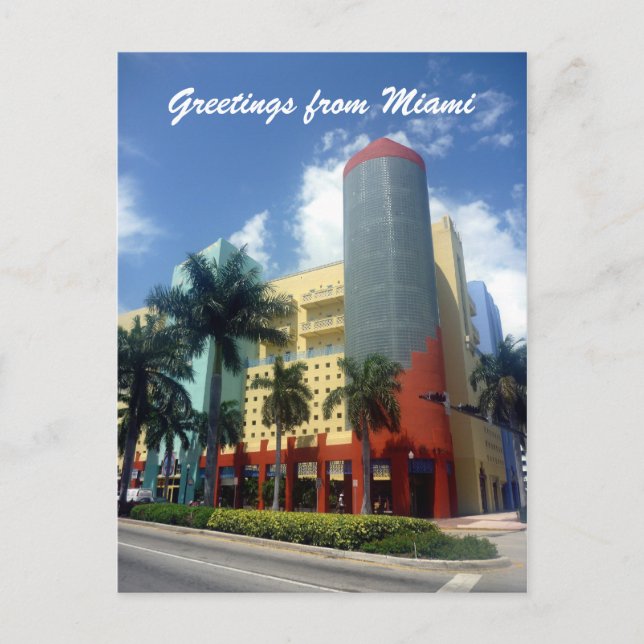 art deco greetings postcard (Front)