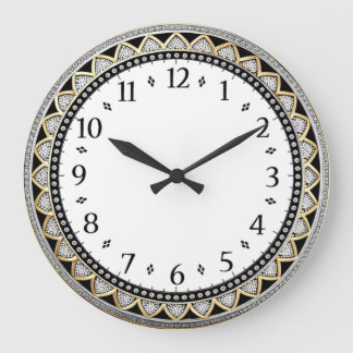Art Deco Grey Large Clock