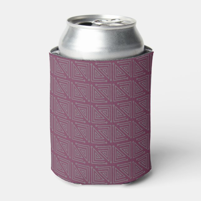 Art Deco Grey Maze Can Cooler (Can Front)