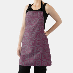 Art Deco Grey Mazes Apron