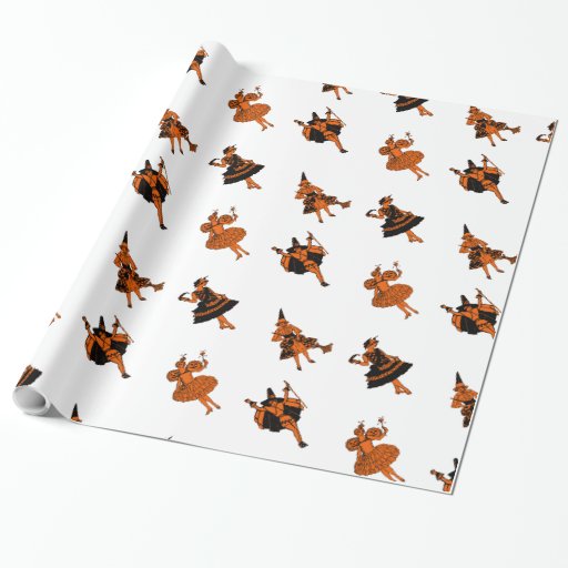 Art Deco Halloween Giftwrap Wrapping Paper - 28.60 Art Deco Halloween Giftwrap Wrapping Paper