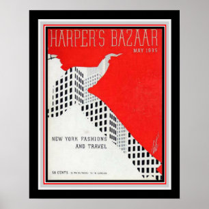 Art Deco Harper's Bazaar 1935 Print 16x20