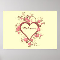 Art Deco Heart and Flowers