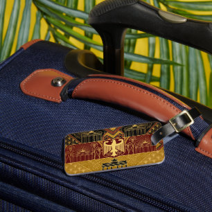 Art Deco Heritage Flag Germany Classic 1920s Luggage Tag