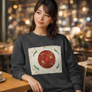 Art Deco Heritage Flag   Japan   Classic 1920s Sweatshirt