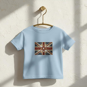Art Deco Heritage Flag   United Kingdom   Vintage Toddler T-Shirt