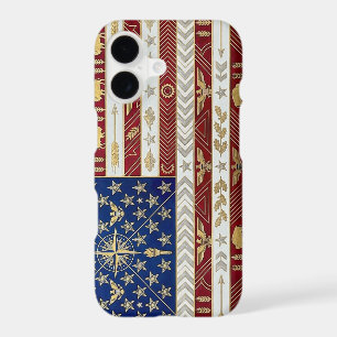 Art Deco Heritage Flag United States iPhone Case