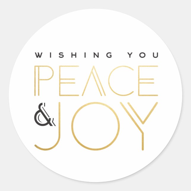 Art Deco Holiday Classic Round Sticker (Front)