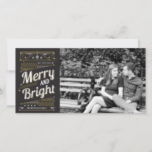 Art Deco Holiday Photo Card