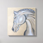 Art Deco Horse on Canvas<br><div class="desc">I call this Iron Horse - though that usually refers to trains - and I imagine it in metal on an art deco building in New York City.</div>