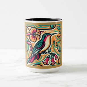 Art Deco Hummingbird Mug