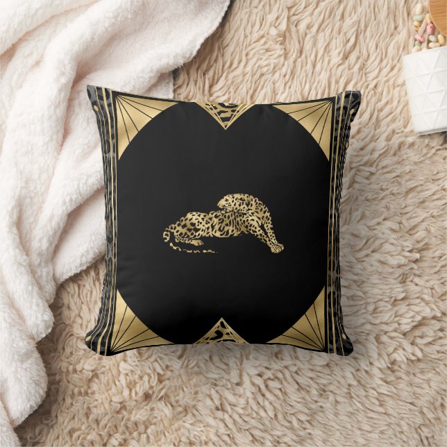 Art Deco I (black/gold) Cushion (Blanket)