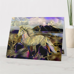 Art Deco Icelandic Horse Card