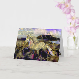Art Deco Icelandic Horse Card