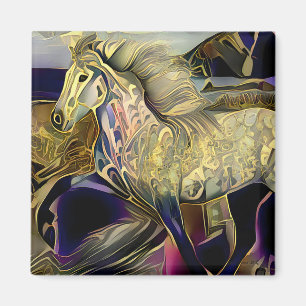 Art Deco Icelandic Horse Magnet