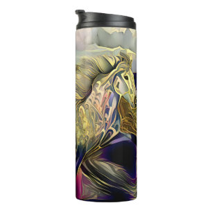 Art Deco Icelandic Horse Thermal Tumbler