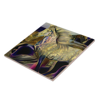 Art Deco Icelandic Horse Tile