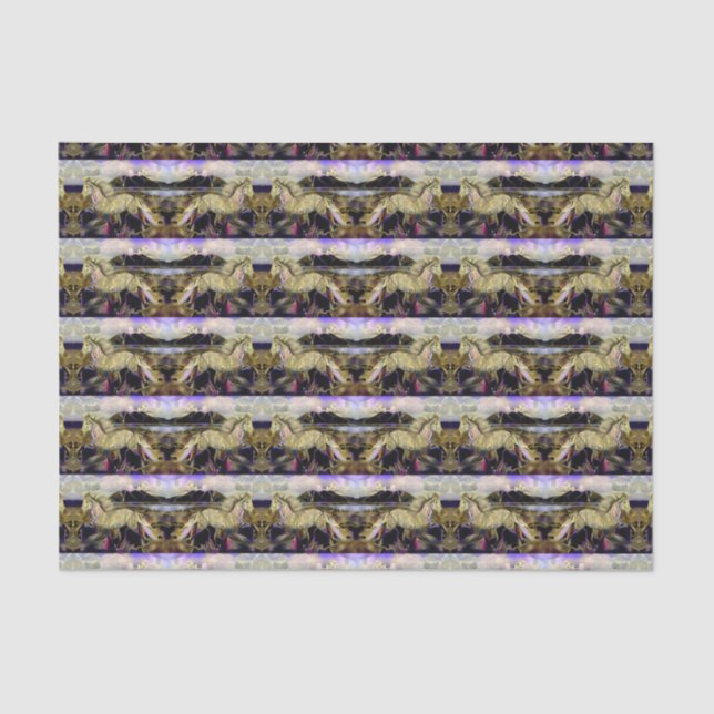 Art Deco Icelandic Horse Tissue Paper (Front)